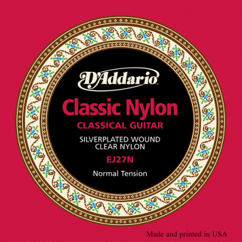EJ27N  CLASSIC Струны для классической гитары нейлоновые Student Normal D`Addario от магазина Соло в Иркутске