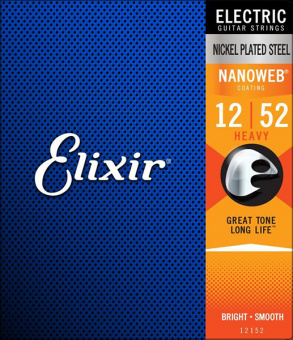 12152 NANOWEB Комплект струн для электрогитары, Heavy, 12-52, Elixir от магазина Соло в Иркутске