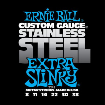 P02249 Extra Slinky Steel Комплект струн для электрогитары, сталь, 8-38, Ernie Ball от магазина Соло в Иркутске