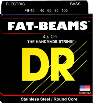 FB-45 Fat-Beams Комплект струн для бас-гитары, сталь, Medium, 45-105, DR от магазина Соло в Иркутске