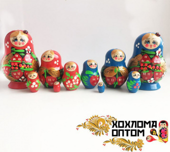 LHM10171 Матрешка "Клубничка малая" 5 кукольная, Хохлома от магазина Соло в Иркутске