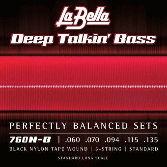 760N-B Deep Talkin' Bass Комплект струн для 5-струнной бас-гитары, сталь/нейлон, 060-135, La Bella от магазина Соло в Иркутске