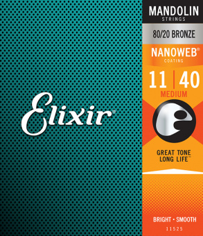 11525 NANOWEB Комплект струн для мандолины, Medium, 11-40, Elixir от магазина Соло в Иркутске