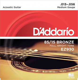 EZ930 AMERICAN BRONZE 85/15 Струны для акустической гитары Medium 13-56 D`Addario от магазина Соло в Иркутске