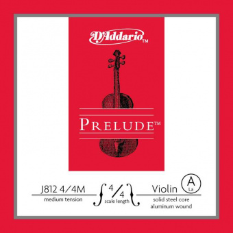 J812-4/4M-B10 Prelude Отдельная струна А/Ля для скрипок размером 4/4, ср. натяжение, 10шт, D'Addario от магазина Соло в Иркутске