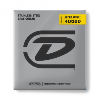 DBSBS40100 Super Bright Комплект струн для бас-гитары, нерж.сталь, Light, 40-100, Dunlop от магазина Соло в Иркутске