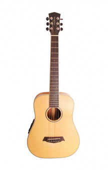 PW-410E-Mini-NS Электро-акустическая гитара, с чехлом, матовая, Parkwood от магазина Соло в Иркутске
