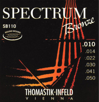SB110 Spectrum Bronze Комплект струн для акустической гитары, сталь/бронза, 010-050, Thomastik от магазина Соло в Иркутске