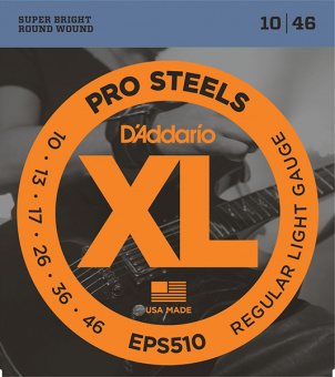 EPS510 XL PRO STEEL Струны для электрогитары Regular Light 10-46 D`Addario от магазина Соло в Иркутске