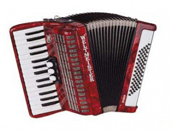 Rubin-II-60/30-RD Rubin Аккордеон 30/60/II/3, красный, с ремнями и чехлом, Weltmeister от магазина Соло в Иркутске