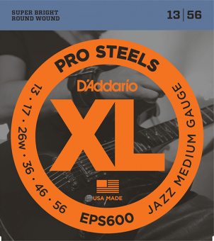 EPS600 XL PRO STEEL Струны для электрогитары Jazz Medium 13-56 D`Addario от магазина Соло в Иркутске