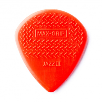 471R3N Max-Grip Nylon Jazz III Медиаторы 24шт, толщина 1,38мм, красные, Dunlop от магазина Соло в Иркутске