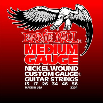 P02204 Nickel Wound Medium Комплект струн для электрогитары, никель, 13-56 Ernie Ball от магазина Соло в Иркутске