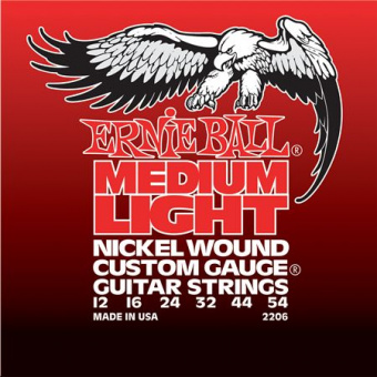 P02206 Nickel Wound Medium Light Комплект струн для электрогитары, никель, 12-54, Ernie Ball от магазина Соло в Иркутске