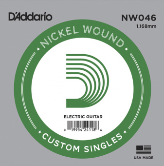 NW046 Nickel Wound Отдельная струна для электрогитары, .046, D'Addario от магазина Соло в Иркутске