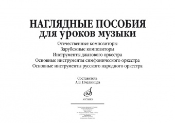 17216МИ Наглядные пособия для уроков музыки (5 плакатов размером 420х594) издательство "Музыка" от магазина Соло в Иркутске