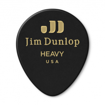 485P03HV Black Teardrop Медиаторы, 12шт, капля, толстые, Dunlop от магазина Соло в Иркутске