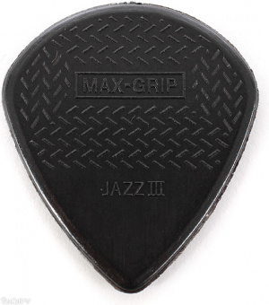 471R3S Max-Grip Nylon Jazz III Медиаторы 24шт, толщина 1,38мм, черные, Dunlop от магазина Соло в Иркутске