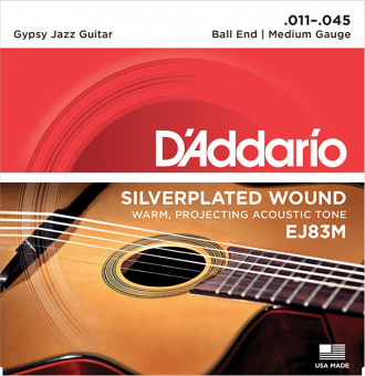 EJ83M Gypsy Jazz Комплект струн для акустической гитары, шарики на концах, Medium, 11-35, D'Addario от магазина Соло в Иркутске