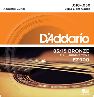 EZ900 AMERICAN BRONZE 85/15 Струны для акустической гитары Extra Light 10-50 D`Addario от магазина Соло в Иркутске