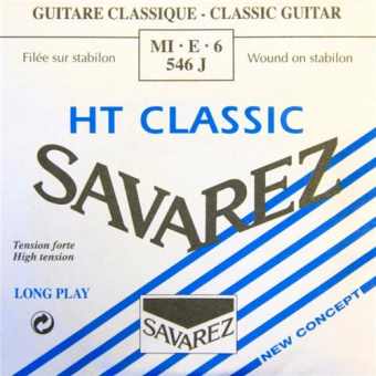 546J HT Classic Отдельная 6-я струна для классической гитары, сильное натяжение, Savarez от магазина Соло в Иркутске