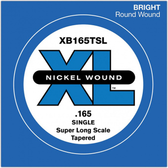 XB165TSL Nickel Wound Tapered Отдельная струна для бас-гитары, .165, Super Long Scale, D'Addario от магазина Соло в Иркутске