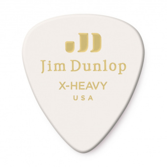 483P01XH Genuine Celluloid Медиаторы, 12шт, очень толстые, белые, Dunlop от магазина Соло в Иркутске