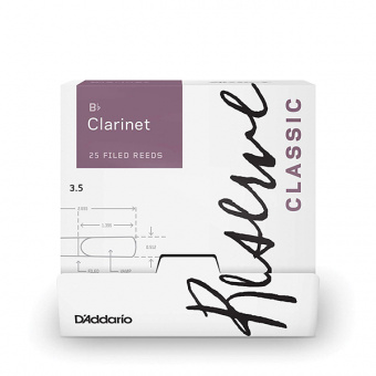 DCT0135-B25 Reserve Classic Трости для кларнета Bb, размер 3.5, 25шт в индивидуальной упаковке, Rico от магазина Соло в Иркутске