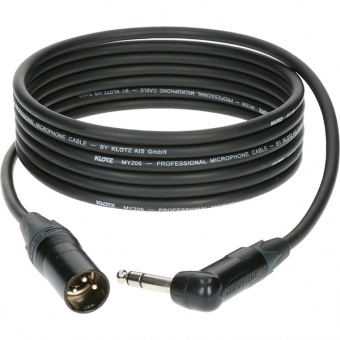 M1MA1B0300 M1 Кабель микрофонный, XLR-6.35мм угловой, 3м, Klotz от магазина Соло в Иркутске