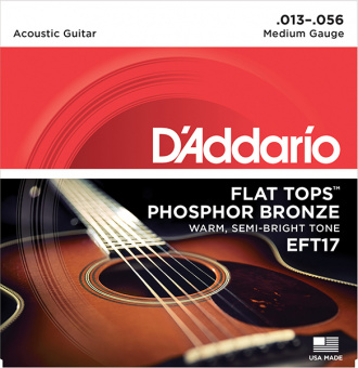 EFT17 FLAT TOPS Струны для акустической гитары фосфорная бронза 13-56 D`Addario от магазина Соло в Иркутске