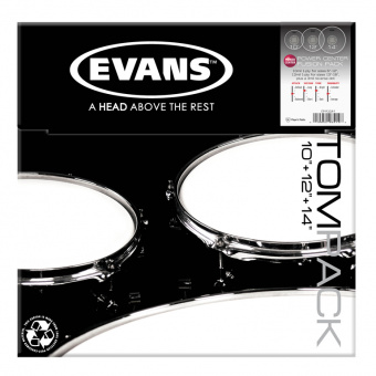 ETP-PC1CLR-F Power Center Clear Fusion Набор пластика для том барабана 10''/12''/14'', Evans от магазина Соло в Иркутске