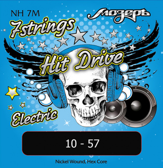 NH-7M Hit Drive Комплект струн для 7-струнной электрогитары, Medium, 10-57, никель, Мозеръ от магазина Соло в Иркутске