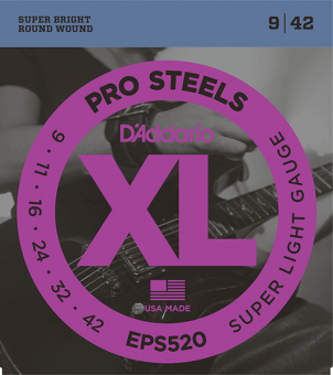 EPS520 XL PRO STEEL Струны для электрогитары Super Light 9-42 D`Addario от магазина Соло в Иркутске