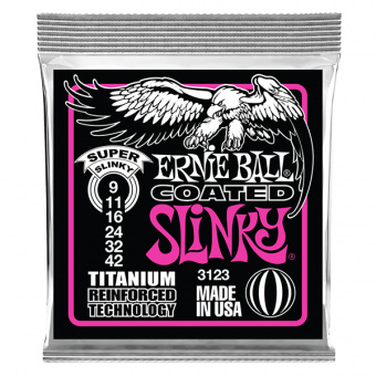 P03123 RPS Super Slinky Coated Комплект струн для электрогитары, никелированные, 9-42, Ernie Ball от магазина Соло в Иркутске