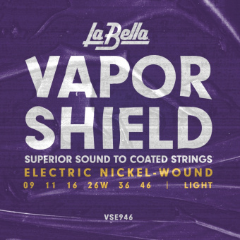 VSE946 Vapor Shield Комплект струн для электрогитары, никелированные, Light, 9-46, La Bella от магазина Соло в Иркутске