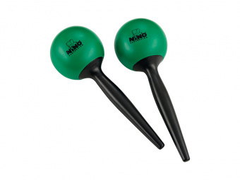 NINO582GR Маракасы пластиковые, круглые на ручке, зеленые, Nino Percussion от магазина Соло в Иркутске
