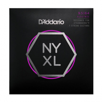 NYXL09564SB NYXL Комплект струн для 7-струнной электрогитары .strandberg*, 9.5-64, Cm.Lt, D'Addario от магазина Соло в Иркутске