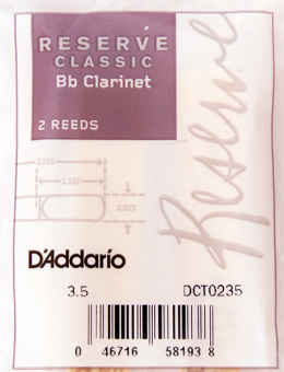 DCT0235 Reserve Classic Трости для кларнета Bb, размер 3.5, 2шт., Rico от магазина Соло в Иркутске
