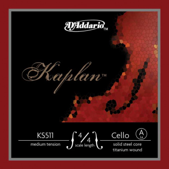 KS511-4/4M Kaplan Отдельная струна Ля/A для виолончели размером 4/4, среднее натяжение, D'Addario от магазина Соло в Иркутске