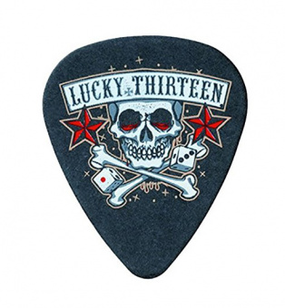 L11R1.00 Lucky 13 Skull Dice Медиаторы 36 шт., толщина 1,0мм, Dunlop от магазина Соло в Иркутске
