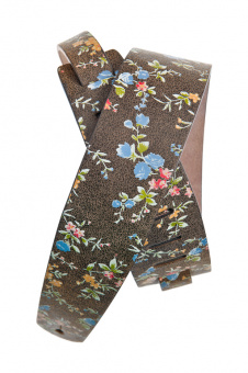 25DFL-02 Distressed Кожаный ремень для гитары, рисунок «Brown Flowers», Planet Waves от магазина Соло в Иркутске