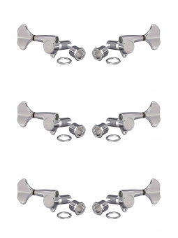 GB707-C-L3+R3 Колки для бас-гитары 3+3, хром, Gotoh от магазина Соло в Иркутске