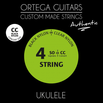 UKABK-CC Authentic Комплект струн для концертного укулеле, черный нейлон, Ortega от магазина Соло в Иркутске
