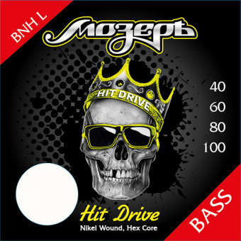 BNH-L Hit Drive Комплект струн для бас-гитары, никелевый сплав, 40-100, Мозеръ от магазина Соло в Иркутске