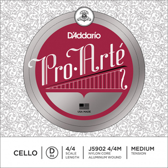 J5902-4/4M Pro-Arte Отдельная струна D/Ре для виолончели размером 4/4, среднее натяжение, D'Addario от магазина Соло в Иркутске