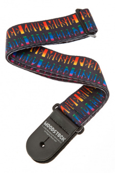 50W02 Woodstock Ремень для гитары, рисунок «Peace, Love, and Music», Planet Waves от магазина Соло в Иркутске