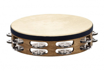 TAH2WB Traditional Тамбурин 10", с кожей, 2 ряда бубенцов, коричневый, Meinl от магазина Соло в Иркутске