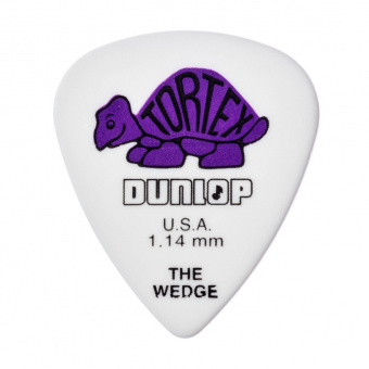 424P1.14 Tortex Wedge Медиаторы 12шт, толщина 1,14мм, Dunlop от магазина Соло в Иркутске
