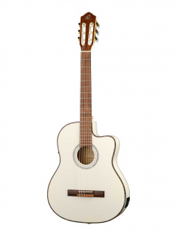 RCE145WH Family Series Pro Классическая гитара со звукоснимателем, размер 4/4, белая, Ortega от магазина Соло в Иркутске
