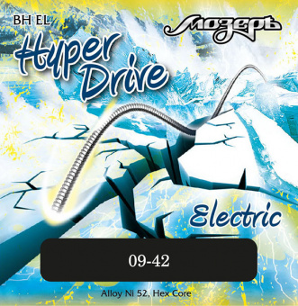 BH-EL Hyper Drive Комплект струн для электрогитары, никель/железо, 9-42, Мозеръ от магазина Соло в Иркутске